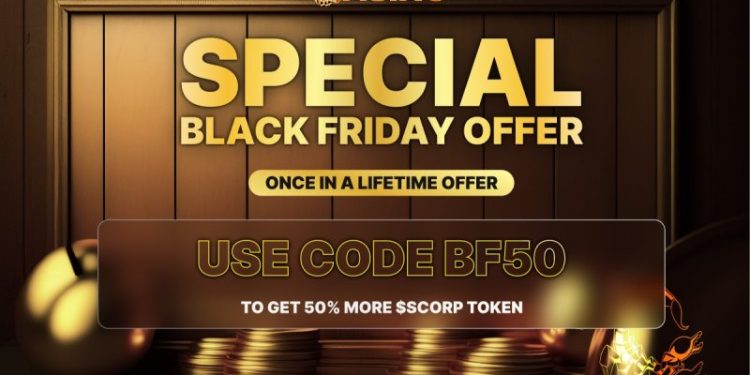 Major Black Friday Deal: Scorpion Casino Offers a 50% Bonus on Presale as Investors Flock to Invest