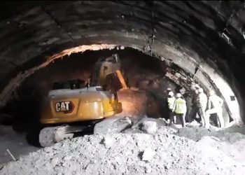 Rescuers scramble to reach up to 40 workers trapped in Himalayan tunnel collapse
