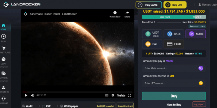 LandRocker Presale’s Winning Combo Of P2E And Revenue Share – What Is $LRT Token