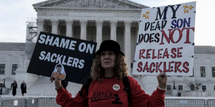 Supreme Court appears torn during Purdue opioid settlement arguments