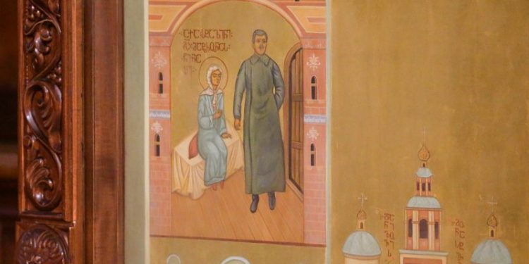 Protesters in Georgia demand punishment for woman accused of defacing Stalin icon