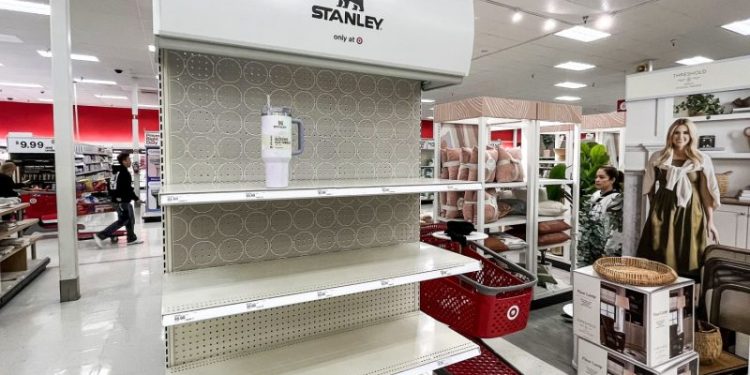 Listings for Stanley tumblers are still attracting dozens of bids on eBay for hundreds of dollars