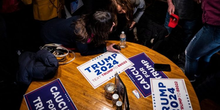 Trump maintains wide lead in Iowa poll, while Haley climbs to second