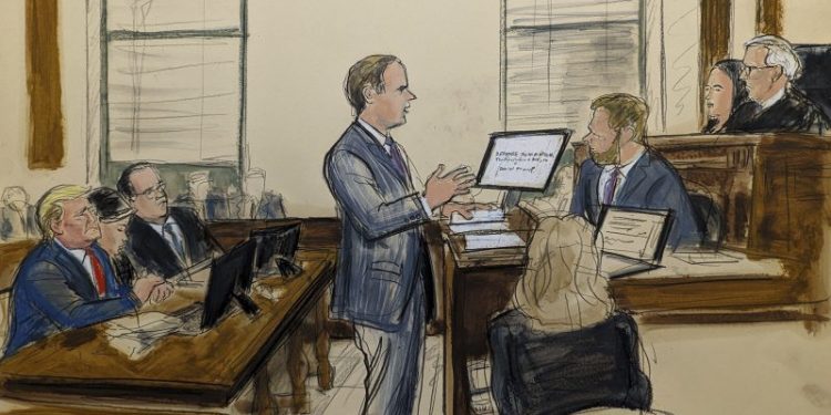 Trump assails his fraud trial in courtroom speech as case winds down