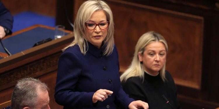 Historic day in Northern Ireland as Michelle O’Neill becomes first nationalist leader