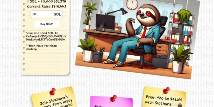 Slothana Crypto Presale Trends On Twitter, Next Solana Meme Coin to Go Viral After $SLERF?