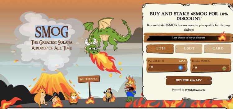 $SMOG Comes Soaring Onto Centralized Exchanges With New Airdrop