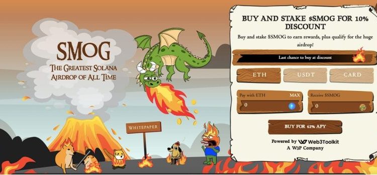 Smog Token Begins Airdrop Payments After 11,000,000 Quests Completed