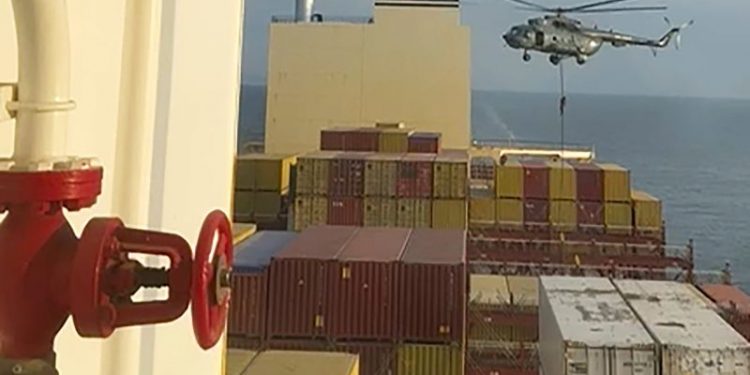 Iranian navy seizes Israel-linked container ship amid escalating tensions in Middle East
