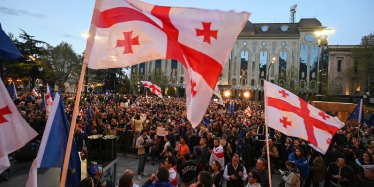 Violent clashes break out in Georgia amid controversial ‘foreign agents’ law debate