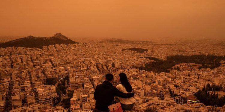 Athens turns orange, Helsinki goes white as Europe’s weather springs a surprise
