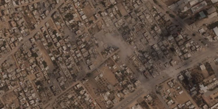 Israeli military operations in Rafah expand from airstrikes to ground operations, satellite images show