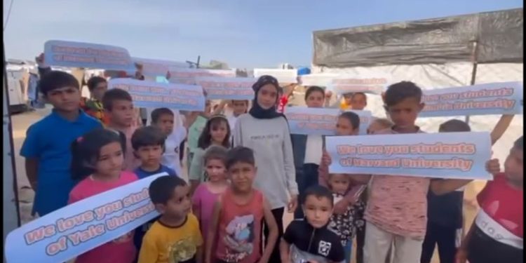 Gazans thank US university protesters as Israel calls for students to be expelled