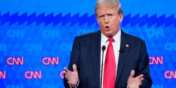 Trump dodged a broad range of questions as Biden struggled onstage