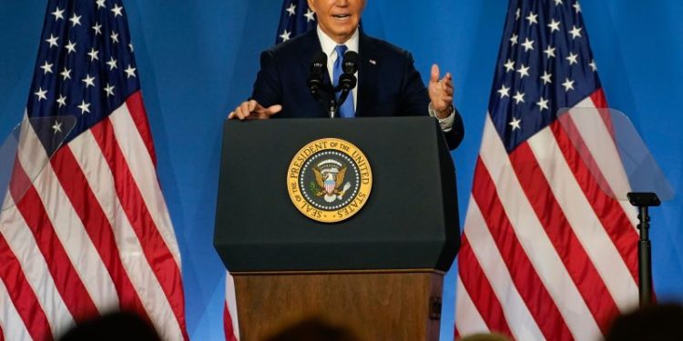 Biden heading to Michigan for rally after high-stakes news conference