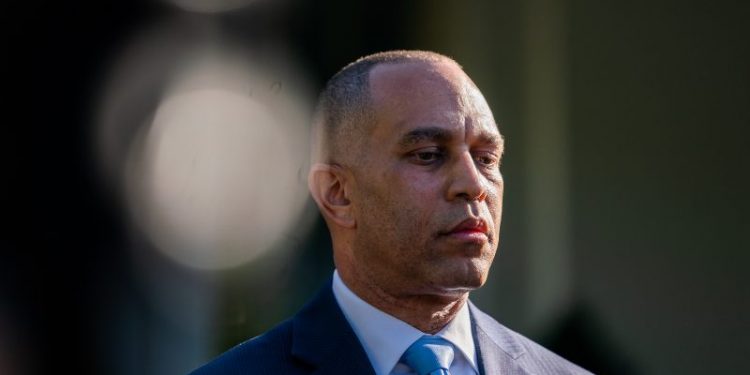 Jeffries seeks to stem House defections, for now, as Democrats panic over Biden