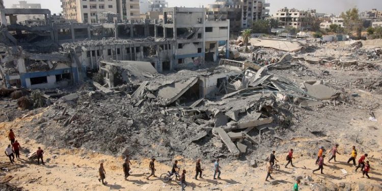 Israeli military retreats from northern Gaza, leaving dozens of Palestinians killed and razing neighborhoods to the ground