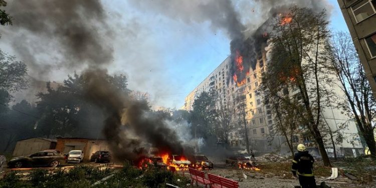 Russian bomb attack on Ukraine’s Kharkiv leaves at least 6 dead, nearly 100 injured