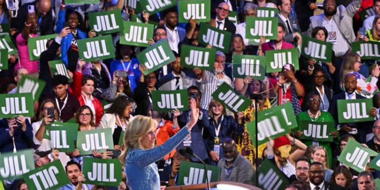 How Democrats have tightly choreographed the use of signs at party convention