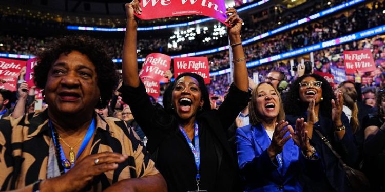 The story behind Kamala Harris’s ‘When we fight, we win’ slogan