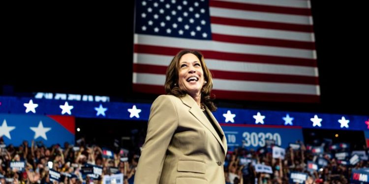 Harris hits Arizona on swing-state tour, while Trump rallies in Montana