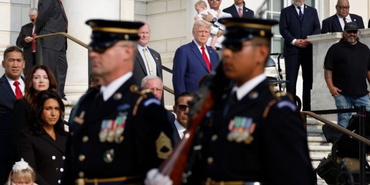 Trump claims ‘no conflict’ in Arlington Cemetery visit despite reports of altercation
