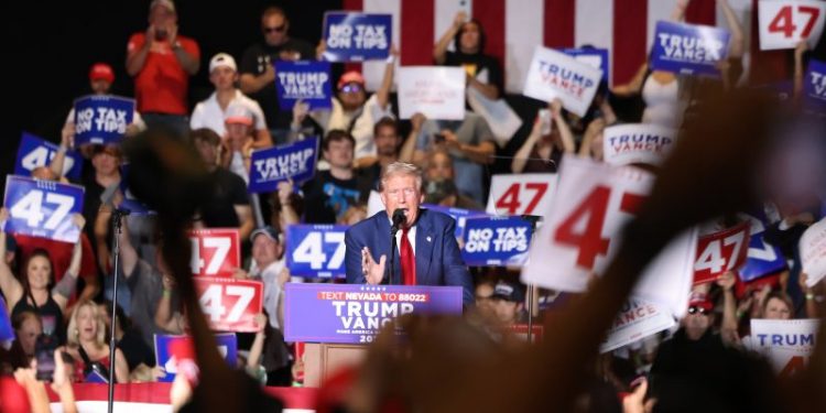 Trump spreads baseless claims about Harris’s debate performance