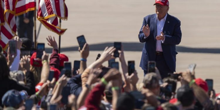 Trump says women love him. Polling shows a gender gap.