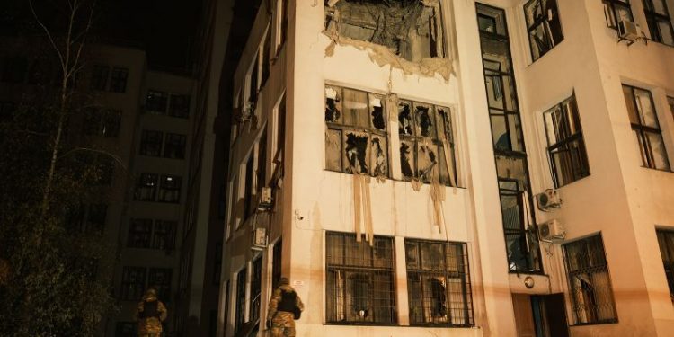 Russia bombs historic Soviet skyscraper in Ukraine’s Kharkiv