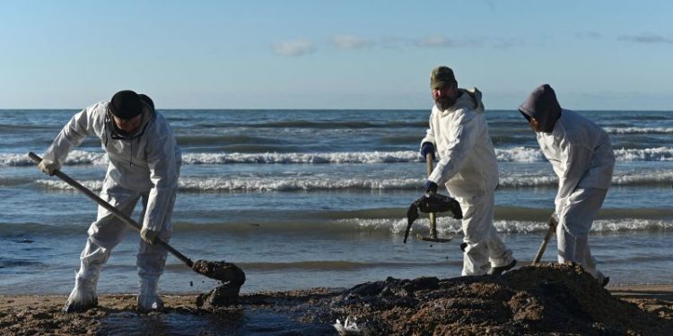 ‘Ordinary people with shovels’: Volunteers cleaning Black Sea oil spill ask Putin for help
