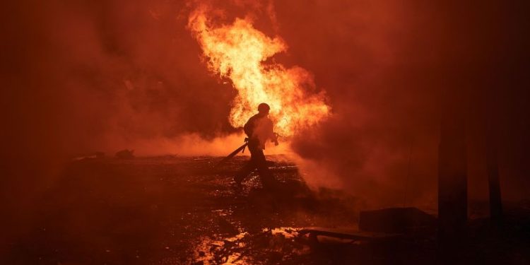 At least one killed and several embassies damaged in ‘barbaric’ Russian missile barrage on Kyiv, Ukraine says