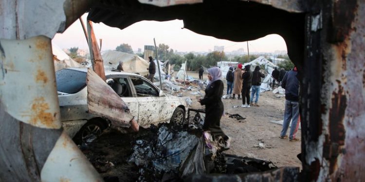 Israeli strike kills 11 people, including head of Gaza police, Palestinian officials say