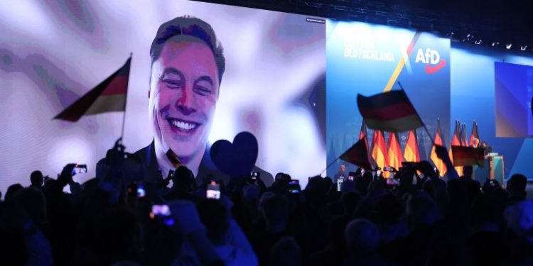 Elon Musk speaks at Germany’s AfD campaign launch as thousands protest the far-right party
