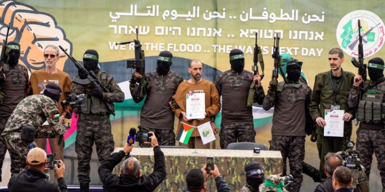 Three more hostages handed to Israeli military in fifth round of Israel-Hamas ceasefire releases