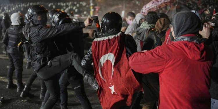 Turkey detains more than 1,000 protesters after jailing of Istanbul mayor