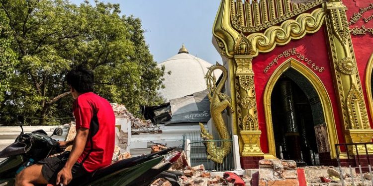 The smell of death still lingers in the town at the epicenter of Myanmar’s earthquake