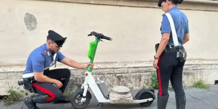 German tourist carrying ancient Roman artifact on e-scooter chased by Italian police