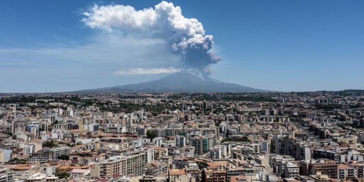 Italy’s Mt. Etna erupts, sending huge plume of ash and rock into air