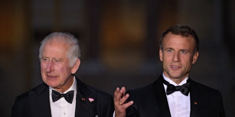 King Charles to emphasize bonds between UK and France as he welcomes Macron in first European state visit since Brexit